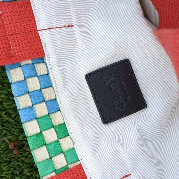 Clare V leather woven small tote bag purse - Picture 3 of 3